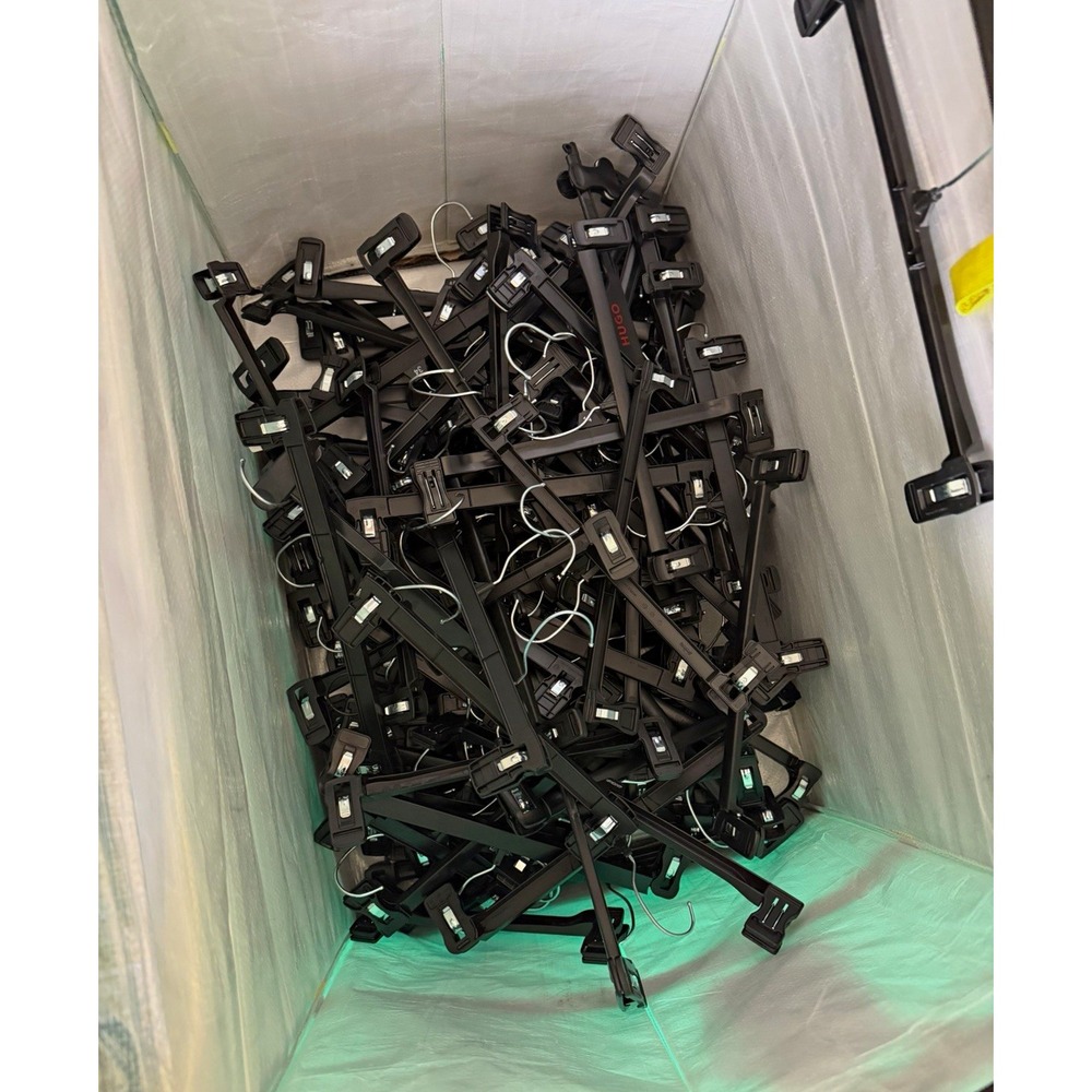 13" -14" 50 Black Pants Hangers Plastic/Metal Adjustable Clips for Bottom/Skirt